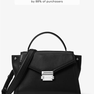 Michael Kors Black Leather Handbag-Whitney Satchel